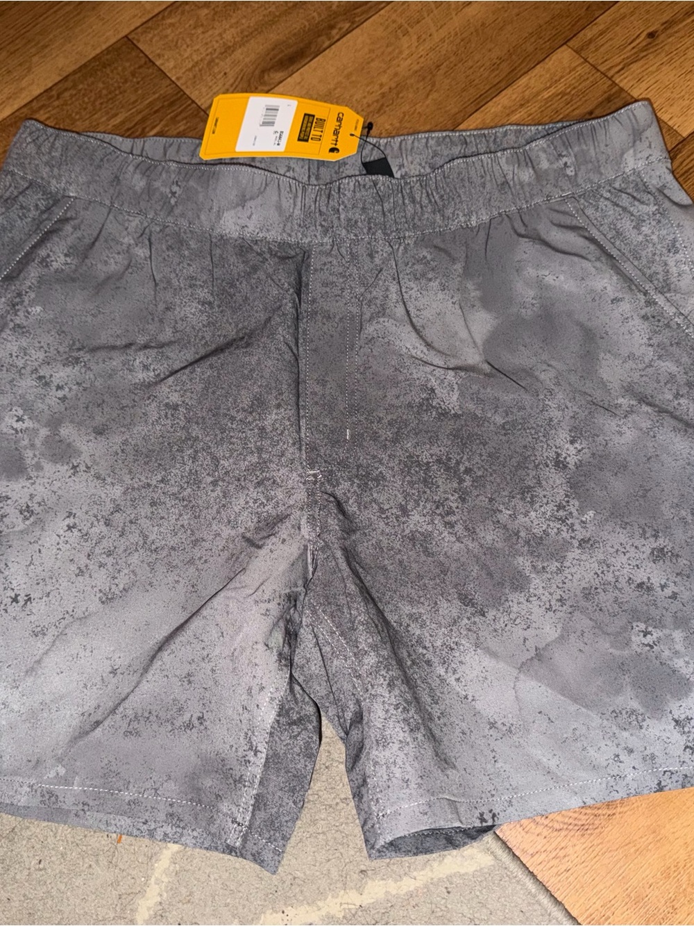 Carhartt Gray Men's Athletic Shorts with Subtle Pattern